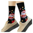 thumbnail image 1 of Chaussettes de Noël Multicolores pour Femmes Mode Mi-Tube Imprimé de Noël, 1 of 2