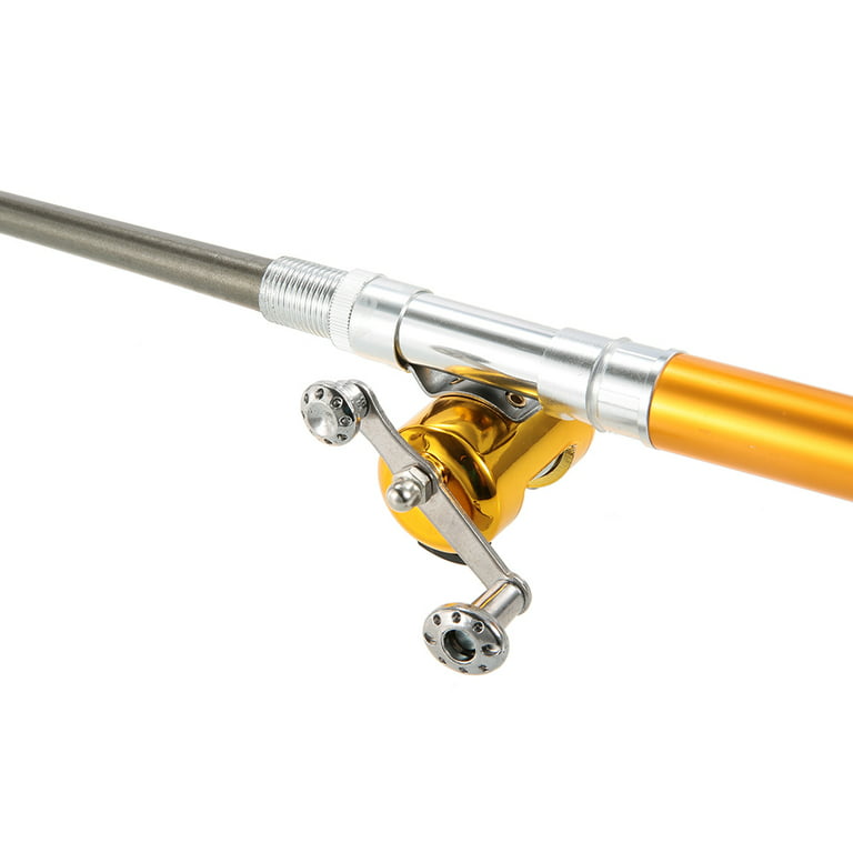 Generic Fishing Rod Reel Combo Kit Set Mini Telescopic Portable Pocket Pen  Fishing Rod Pole + Reel Aluminum Alloy Fishing Accessories 