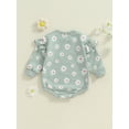 thumbnail image 3 of Bagilaanoe Newborn Baby Girl Oversized Romper Sweatshirt Long Sleeve Bodysuits Flower Print Pullover 3M 6M 12M 18M Infant Casual Tee Tops, 3 of 6