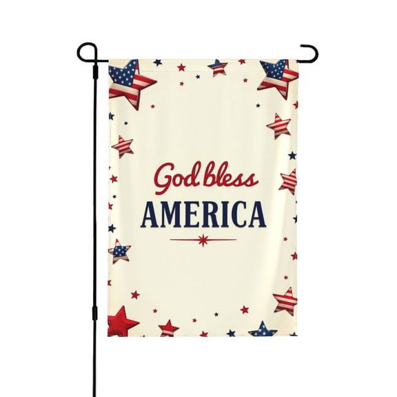 God Bless America Garden Flag 12x18 Inch Double Sided – Patriotic Stars & Stripes Outdoor Yard Decoration For Porch, Lawn & Patio Memorial Day, Independence Day, USA Holiday Decor