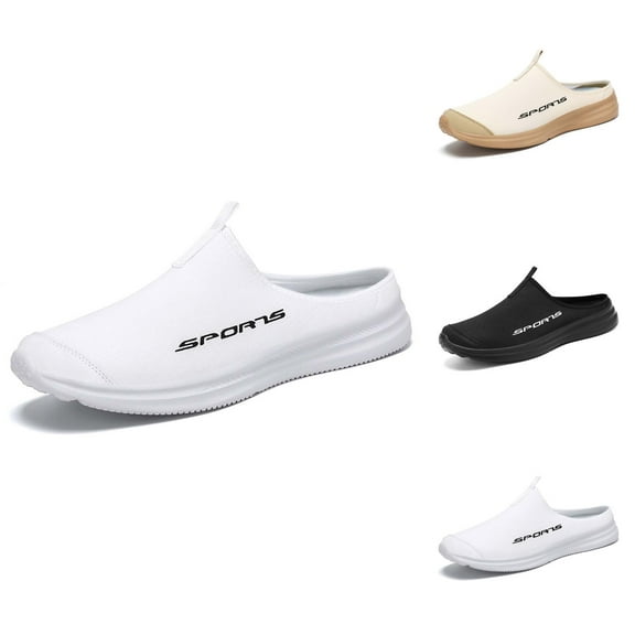 Men's Shoes New Summer Slippers Lightweight Casual Shoes Soft Bottom Half Toe A Stirrup Shoes Male Shoes For Mens