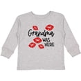 thumbnail image 3 of Inktastic Grandma Was Here Red Kisses Boys or Girls Long Sleeve Toddler T-Shirt, 3 of 5