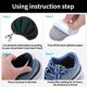 thumbnail image 3 of 2 Pairs Shoe Heel Grip Insoles Women's Shoes Self Adhesive Floor Mats Men Thick Insoles Back Insoles (black), 3 of 5