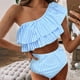 thumbnail image 4 of Conjunto de ropa de playa con estampado de bikini y traje de baño dividido con un hombro y lazo sexy para mujer Fridja  nalpqowj22631, 4 of 8