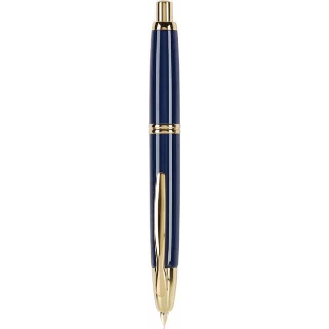 Pluma estilográfica PILOT Vanishing Point, punta mediana, barril azul
