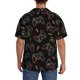 thumbnail image 3 of Balery Colorful Game Controller Camisa Casual de Manga Corta con Botones para Hombre, Texturizada, Estilo Cubano, para Playa, Verano-Large, 3 of 5