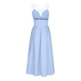thumbnail image 4 of Robes d'Été pour Femmes Sans Manches Sexy Parti de Bal Dos Nu Licol Fluide Robe de Retour Robes, 4 of 8