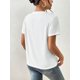 thumbnail image 4 of Casual Floral Graphic Round Neck Short Sleeve Women T-Shirt, Suitable For Summer, 4 of 7
