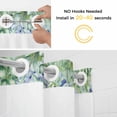 thumbnail image 2 of Spring Wisteria No Hooks Shower Curtain with Snap-in Liner Watercolor Falling Purple Floral Green Eucalyptus Leaf Butterfly Shower Curtains for Bathroom, Waterproof, Easy Install, Washable 72"x84", 2 of 9