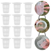 STRANDCHIC Garden Pots Hydroponic Plant Pot Plastic White 50pcs