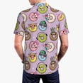 thumbnail image 4 of Daiia Cute Donuts Pattern Men’s Polo Shirts,Solid Deck Shirt,Classic Fit, Breathable Cotton Polo for Casual and Sport Wear-4X-Large, 4 of 9