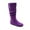 PURPLE, variant on GJPBGK Women’s Boots Knee High Slouch Boots with Side Zipper Comfortable Pull-On Flat Fall & Winter Fashion Boots