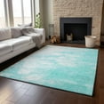 thumbnail image 6 of Addison Rugs Mayfield Washable Transitional Abstract Aqua Rectangle Rug, 3' x 5', 6 of 6