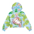 thumbnail image 5 of Xoenoiee Axolotl Flower Leaves Print Girls Half Zip Hoodie Kids Fashion Oversized Sweatshirt Jacket Lightweight Crop Top with Front Pocket, 5-6 Years, 5 of 7