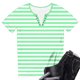 thumbnail image 4 of Camisas de Manga Corta para las Mujeres Casual Impresión No Estructurada Botón Arriba Blusa Cuello Tripulado Top de Verano, Tops de Manga Corta de las Mujeres Casual, 4 of 6