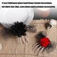 thumbnail image 2 of 2pcs Skulled Hand Flower Hairpin Lightweight Hair Accessory Hair Barrettes For Halloween Party Dance Decoration, 2 of 8