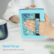 Fintie Stand Case for 6.8 Kindle Paperwhite (11th Generation 2021) & Kindle Paperwhite Signature Edition - Premium PU Leather Sleeve Cover with Card Slot and Hand Strap, Emerald Illusions