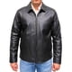 thumbnail image 1 of Chamarra de piel negra elegante lisa con cuello de solapa para hombre Castelli Leather Authentic Armando Bomber lisa elegante, 1 of 4