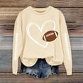 thumbnail image 2 of Gkeoshab Womens Sweaters Baseball Print Long Sleeve Shirts for Women 2026 Fall Clothes Tunic Tops Loose Fit Dressy Crewneck Pullover Sweaters Beige L, 2 of 4