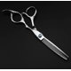 thumbnail image 2 of Juego de tijeras profesionales de corte de cabello de 6 pulgadas con afiladas hojas de titanio y tijeras de entresacar para barbero., 2 of 5