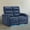 Navy Blue, variant on MCombo Power Loveseat Recliner Sofa with Adjustable Headrest, Electric Home Theater Seating with Hidden Armrest Storage, USB & Type-C Port, LED Light (Dark Brown)