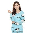 thumbnail image 3 of Women's Cute Cartoon Soft Long Sleeve Sleepwear Pajamas Set Homewear, 3 of 3