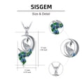 thumbnail image 7 of SISGEM Peacock Moon Crystal Necklace 925 Sterling Silver Crescent Half Moon Pendant Peafowl Lover Anniversary Jewelry Gifts for Women, 7 of 7