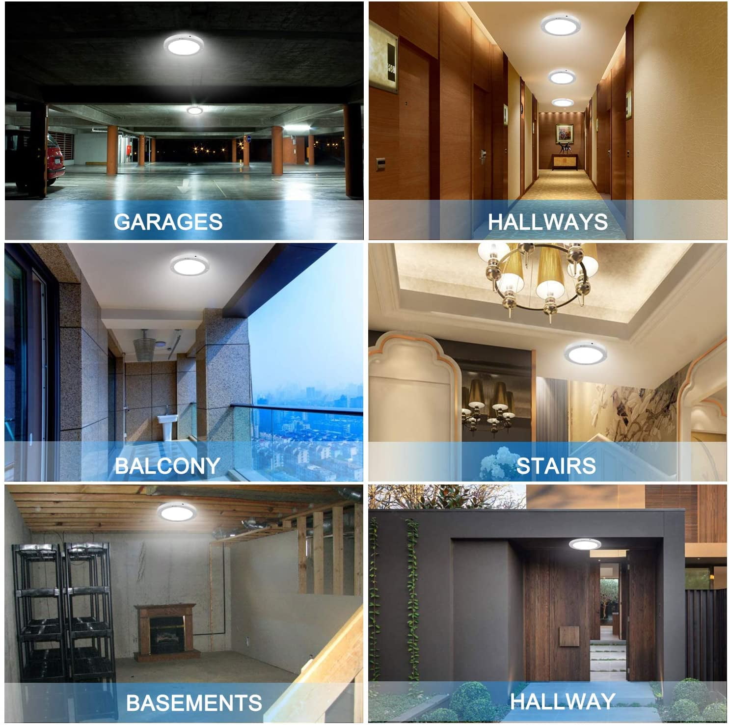 Youtob motion sensor ceiling light, 15W,4000K Cool White, 1200 Lumens 8.7inch Flush Mount Lighting Fixture for Doorway, Stairway, Corridor