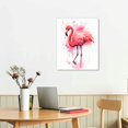 thumbnail image 3 of COMIO  Pink Flamingo Wall Art Decor Watercolor Canvas Prints Painting Modern Abstract Animal Pictures for Room Cute Animal Portrait Poster Nursery Kids Bedroom Bathroom Decor, 3 of 5