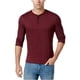 thumbnail image 1 of Club Room - Camiseta henley de manga larga para hombre, color rojo, XXL, 1 of 1