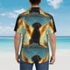 thumbnail image 4 of Balery Golden Cloud Winged Dog Camisas hawaianas de manga corta para hombre, camisas playeras de corte holgado, camisas de vacaciones con botones,Large, 4 of 7
