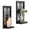 Distressed Black-Scroll Pattern, variant on Brown Scroll Pattern Wooden Wall Candle Holder Set of Two