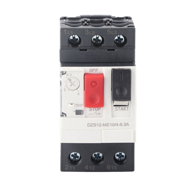 Disyuntor de motor con protección contra sobrecarga y cortocircuito, montaje en riel guía de 35 mm, interruptor de protección del motor, CA 690 V, GV2 ME10C 4 6,3 A