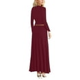 thumbnail image 4 of Sweet Hearts 2 Piece Sets for Women- Casual Modal Solid Maxi Skirt Long Sleeve Crop Tops Womens 2 Piece Outfits Fall Made in USA (Wine, Large), 4 of 7