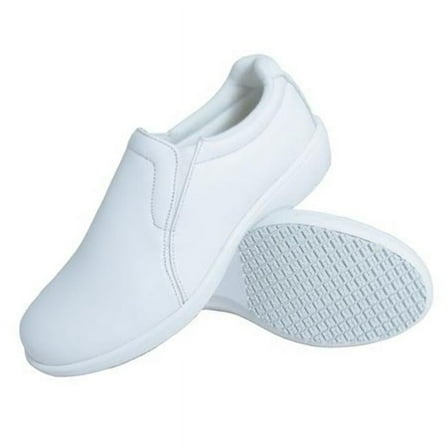 Genuine Grip  Womens Slip-Resistant Slip on Casual Shoes - White - Size 8.5
