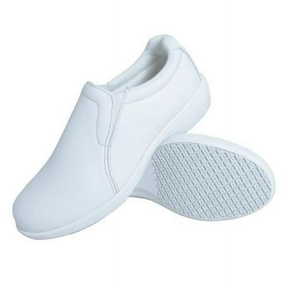 Genuine Grip  Womens Slip-Resistant Slip on Casual Shoes - White - Size 8.5