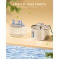 thumbnail image 2 of Fuente de agua para gatos BalimoPet 2,2 L de acero inoxidable silenciosa, 2 of 9