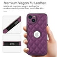 thumbnail image 3 of ELEHOLD for iPhone 14 Plus Case, Soft PU Leather Slim Logo View Classic Luxury Elegant Thin Protective All-Around Shockproof Phone Case for iPhone 14 Plus,Deeppurple, 3 of 7