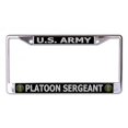 thumbnail image 1 of U.S. Army Platoon Sergeant Chrome License Plate Frame, 1 of 1
