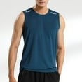 thumbnail image 2 of Sngxgn Mens Basic Solid Sports Tank Top Casual Shirts(Blue,M), 2 of 9