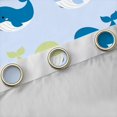 thumbnail image 4 of Manfei Kawaii Blue Whale Curtains Pack of 2 (42x84 Each) for Teen, Cartoon Ocean Waves Curtains Blackout, Cute Sealife Animal Bedroom Curtains, Black Out Curtains Home Decor, 4 of 6