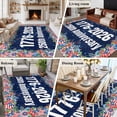 thumbnail image 6 of Independence Day Washable Living Room Rugs 8'x10', 250th Anniversary Blue Red Sparklers Flowers Low Pile Throw Large Area Rug Non-Slip Sturdy Edge Binding Carpet for Bedroom Dining Room Office, 6 of 9