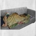 thumbnail image 6 of Bicycle Soft Flannel Fleece Blanket, Double Exposure Image Bikes in Urban Street Retro Swirling Floral Backdrop Effects, Cozy Plush for Indoor and Outdoor Use, 60" x 80", Multicolor, by Ambesonne, 6 of 6