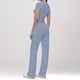 thumbnail image 5 of Conjunto de 2 piezas para mujer: top corto de manga corta y pantalones rectos, estilo deportivo informal, tallas reales para primavera/verano, 5 of 6