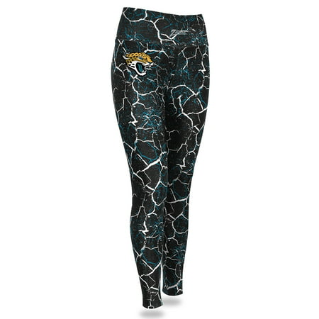 Jacksonville Jaguars Zubaz Women's Marble Legging - Black/Teal