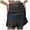 Black, variant on IROINNID Empire Waist Short Skirts For Women Fashion Casual High Waist Ruffled Zipper Fish Tail Solid Color Skirt