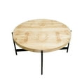 thumbnail image 6 of Ox Bay Theresa Contemporary Metal and Burlwood Round Coffee Table, 6 of 6