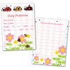 Ladybug Baby Shower Predictions Guessing Game and Advice Notes for New Parents - For Girls - 40 Cards