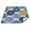Large Simple Chrysanthemum, variant on Outdoor Blanket For Camping Water Proof Quilted Picnic Mat 78'x78' Light Blue Background