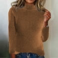 thumbnail image 3 of Chandail Col Roulé Femme Chandail Décontracté: Chandail Col Roulé Tricoté Couleur Unie pour Femmes, 3 of 3